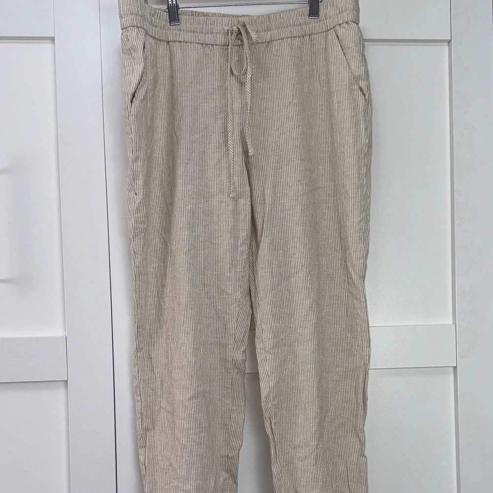 J. Crew Women's Beige Striped Joggers